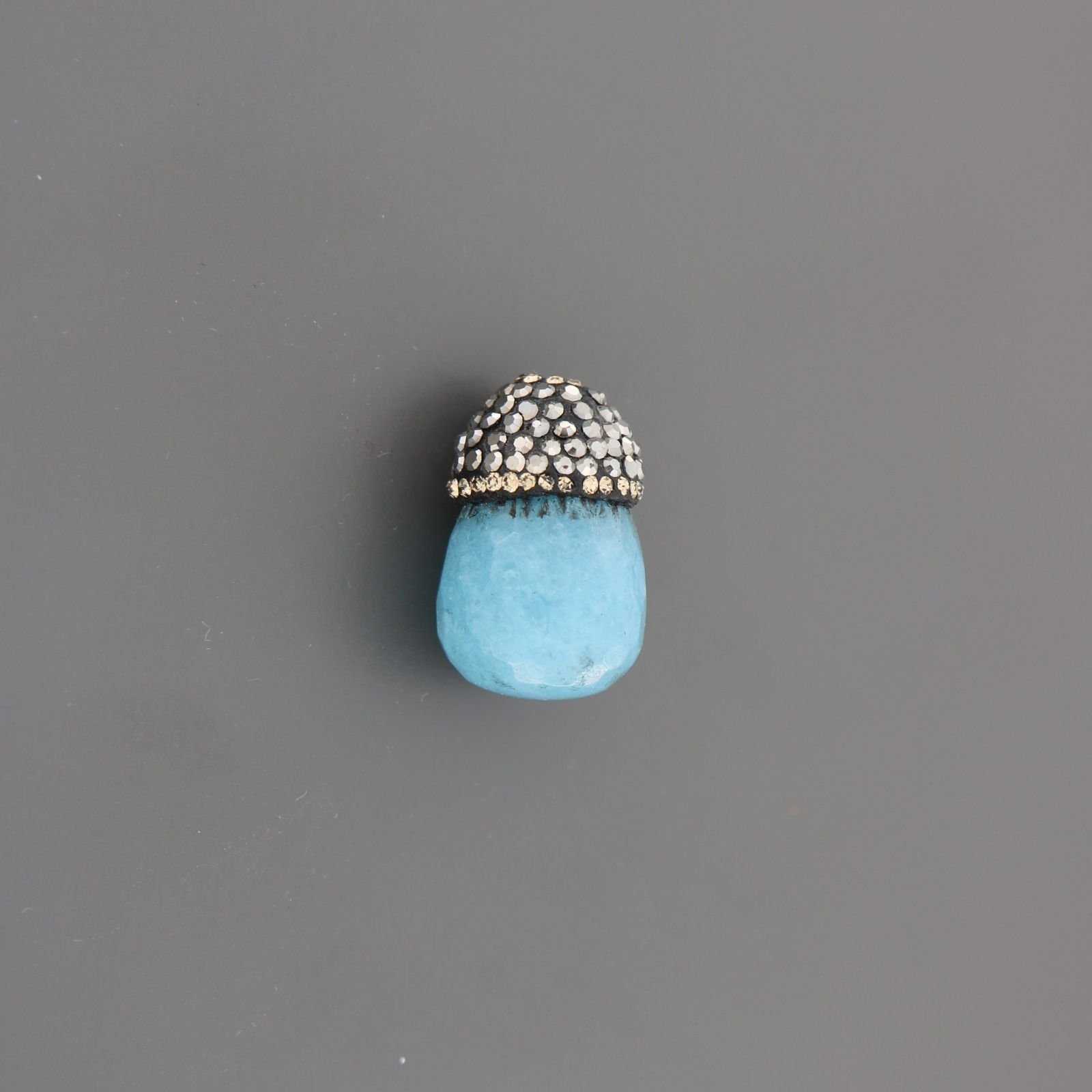 Marcasite strass goccia con angiolite sfac 14-15x21-24mm 1pz