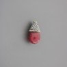 Marcasite strass goccia con giada rubino sfac 13x24-26 mm 1pz