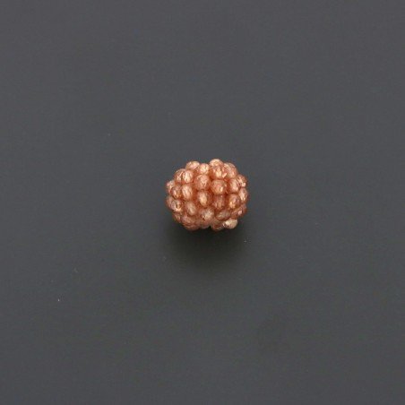 More tonde Di zircone Rondelle Intrecciate indiane 10x14-15 mm beige 1pz