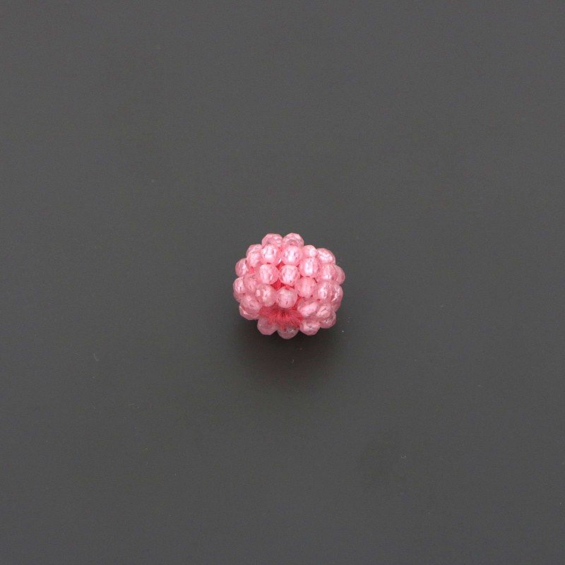 More tonde Di zircone Rondelle Intrecciate indiane 10x15 mm rosa 1pz