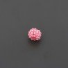 More tonde Di zircone Rondelle Intrecciate indiane 10x15 mm rosa 1pz