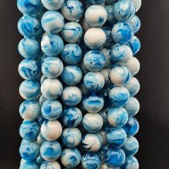 Resina Larimar Perline Forma Tondo Liscio 10mm