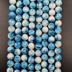 Resina Larimar Perline Forma Tondo Liscio 10mm