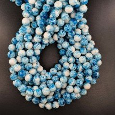 Resina Larimar Perline Forma Tondo Liscio 10mm