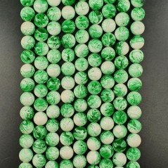 Resina Ambra Verde Perline Forma Tondo Liscio 10mm