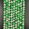 Resina Ambra Verde Perline Forma Tondo Liscio 10mm