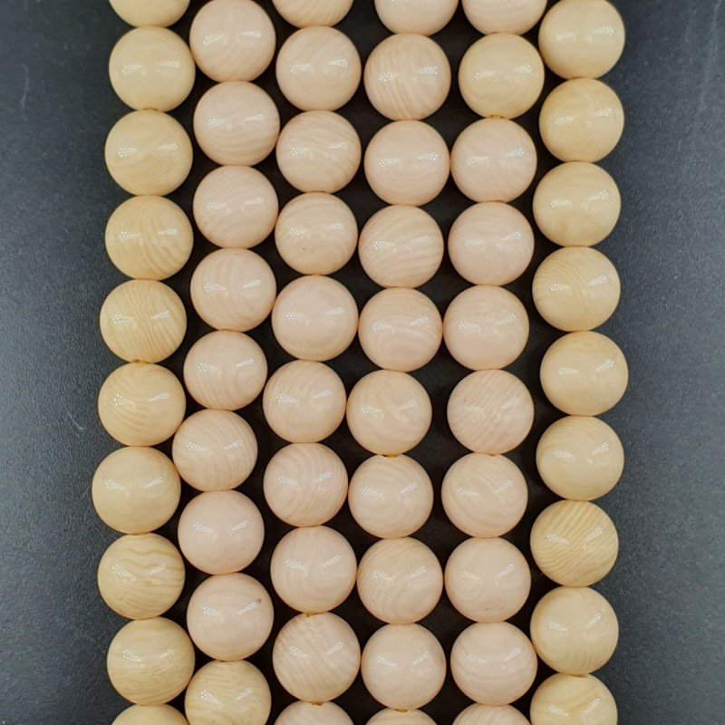Resina Osso Perline Forma Tondo Liscio 10mm
