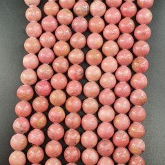Rodonite Perline Forma Tondo Liscio 10mm