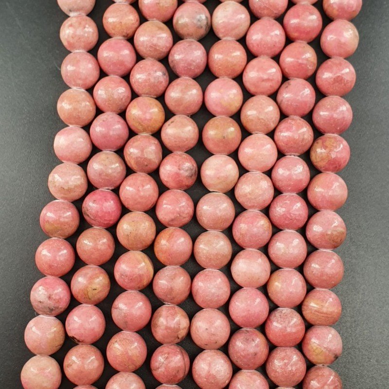 Rodonite Perline Forma Tondo Liscio 10mm