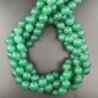 Agata Verde Satinato-Matte Perline Forma Tondo Liscio 10mm