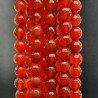 Corniola Perline Forma Tondo Sfaccettato 10mm