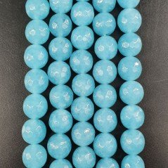 Angelite Perline Forma Tondo Sfaccettato 10mm