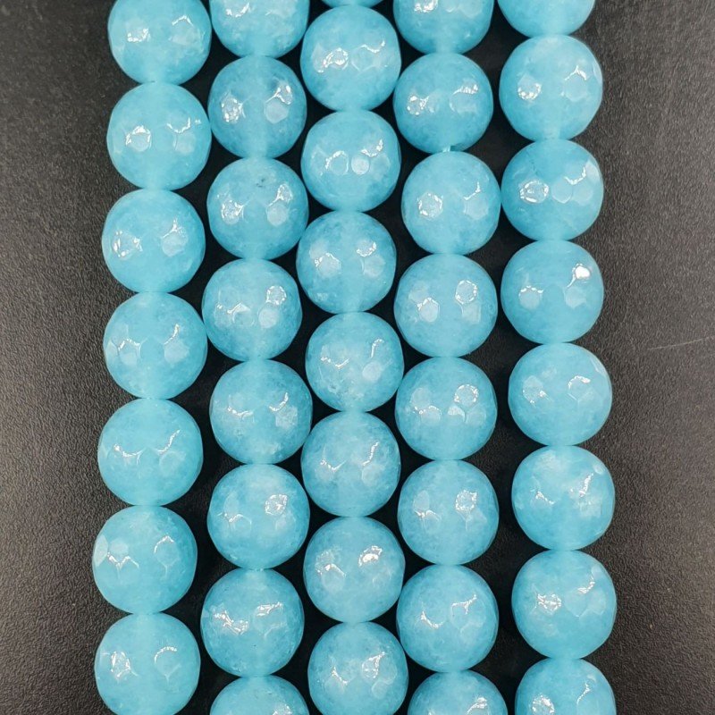 Angelite Perline Forma Tondo Sfaccettato 10mm