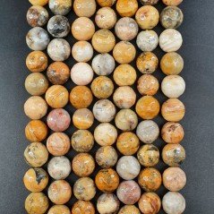 Diaspro Picasso Giallo Perline Forma Tondo Sfaccettato 10mm Diaspro Picasso Giallo Perline Forma Tondo Sfaccettato 10mm