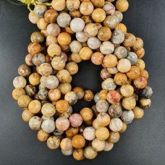 Diaspro Picasso Giallo Perline Forma Tondo Sfaccettato 10mm Diaspro Picasso Giallo Perline Forma Tondo Sfaccettato 10mm