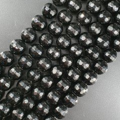 Onice Nera Perline Forma Tondo Sfaccettato 10mm