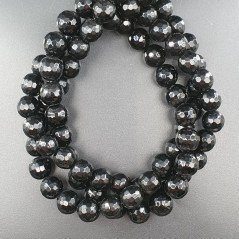 Onice Nera Perline Forma Tondo Sfaccettato 10mm