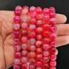 Agata Brasiliana Fucsia Perline Forma Tondo Sfaccettato 10mm