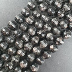 Tormalina Nera Perline Forma Tondo Sfaccettato 10mm