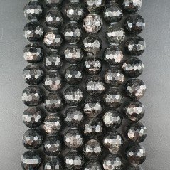Tormalina Nera Perline Forma Tondo Sfaccettato 10mm