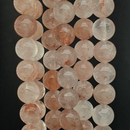 Quarzo Rutilato Rosso in Perline Forma Tondo Liscio Foro Passante 10mm