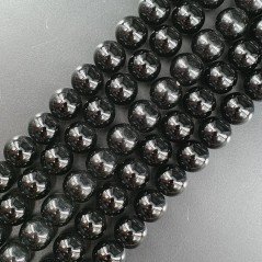 Onice Nera Perline Forma Tondo Liscio 10mm