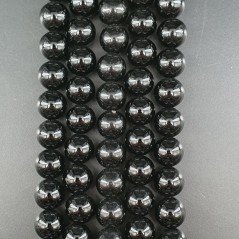 Onice Nera Perline Forma Tondo Liscio 10mm