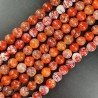 Agata Di Fuoco Arancio Perline Forma Tondo Liscio 10mm