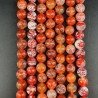 Agata Di Fuoco Arancio Perline Forma Tondo Liscio 10mm