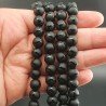Onice Nera Perline Forma Tondo Liscio Satinato-Matte 10mm