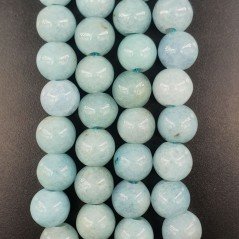 Angelite Perline Forma Tondo Liscio 10mm - Buco Grande