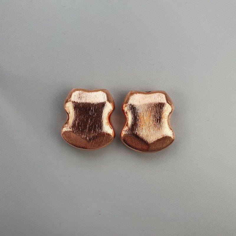 Distanziatore In Ottone Forma Fantasia Satinato 32x26mm-Ramato 1pz