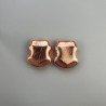 Distanziatore In Ottone Forma Fantasia Satinato 32x26mm-Ramato 1pz