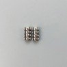 Distanziatore In Ottone Forma Barretta 4 Fili Ethnico Ossidato 04X16mm-Argentato 1pz