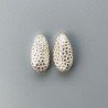 Distanziatore In Ottone Forma Goccia Lavorato Antico Tribal 13x24mm-Argentato 1pz