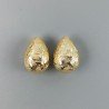 Distanziatore In Ottone Forma Goccia Lavorato Antico Tribal 14x19mm-Dorato 1pz