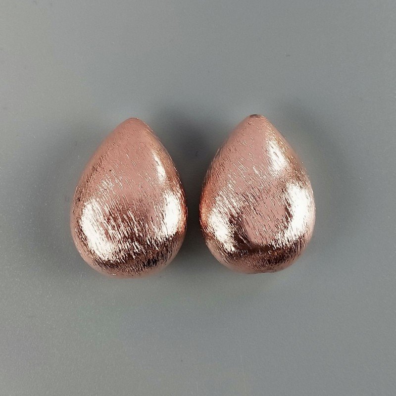 Distanziatore In Ottone Satinato Goccia 20x27mm-Ramato 1pz