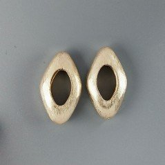 Distanziatore In Ottone Forma Rombo Forato 15X27mm-Dorato 1pz