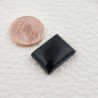 Onice Nera Naturale Forma Rettangolare Piatto Cabochon Liscio Fatto a Mano 16X12X5mm 9,50 Carati 1pz