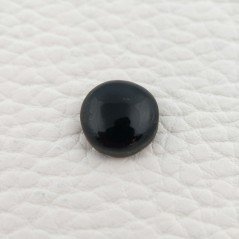 Onice Nera Naturale Forma Tondo Piatto Cabochon Liscio Fatto a Mano 12X12X4mm 5,00 Carati 1pz
