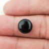 Onice Nera Naturale Forma Tondo Piatto Cabochon Liscio Fatto a Mano 12X12X4mm 5,00 Carati 1pz