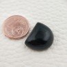Onice Nera Naturale Forma Fantasia Piatto Cabochon Liscio Fatto a Mano16X14X6mm 13,55 Carati 1pz