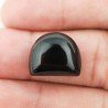 Onice Nera Naturale Forma Fantasia Piatto Cabochon Liscio Fatto a Mano16X14X6mm 13,55 Carati 1pz