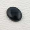 Onice Nera Naturale Forma Ovale Piatto Cabochon Liscio Fatto a Mano 23X18X6mm 21,85 Carati 1pz