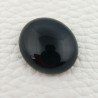 Onice Nera Naturale Forma Ovale Piatto Cabochon Liscio Fatto a Mano 22X19X6mm 23,15 Carati 1pz
