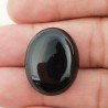 Onice Nera Naturale Forma Ovale Piatto Cabochon Liscio Fatto a Mano 24X19X6mm 26,20 Carati 1pz