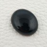 Onice Nera Naturale Forma Ovale Piatto Cabochon Liscio Fatto a Mano 24X19X7mm 28,35 Carati 1pz