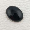 Onice Nera Naturale Forma Ovale Piatto Cabochon Liscio Fatto a Mano 22X16X5mm 15,90 Carati 1pz