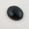 Onice Nera Naturale Forma Ovale Piatto Cabochon Liscio Fatto a Mano 24X20X6mm 24,35 Carati 1pz
