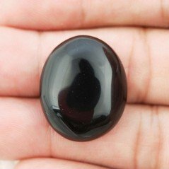 Onice Nera Naturale Forma Ovale Piatto Cabochon Liscio Fatto a Mano 24X20X6mm 24,35 Carati 1pz Onice Nera Naturale Forma Ovale Piatto Cabochon Liscio Fatto a Mano 24X20X6mm 24,35 Carati 1pz